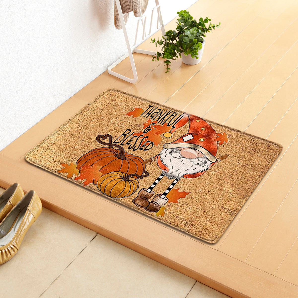 Thanksgiving Day Fall Autumn Pumpkin Doormat Thanksgiving